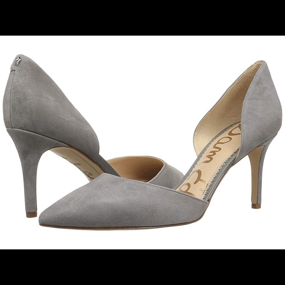 Sam Edelman d’Orsay grey suede pump sz 6